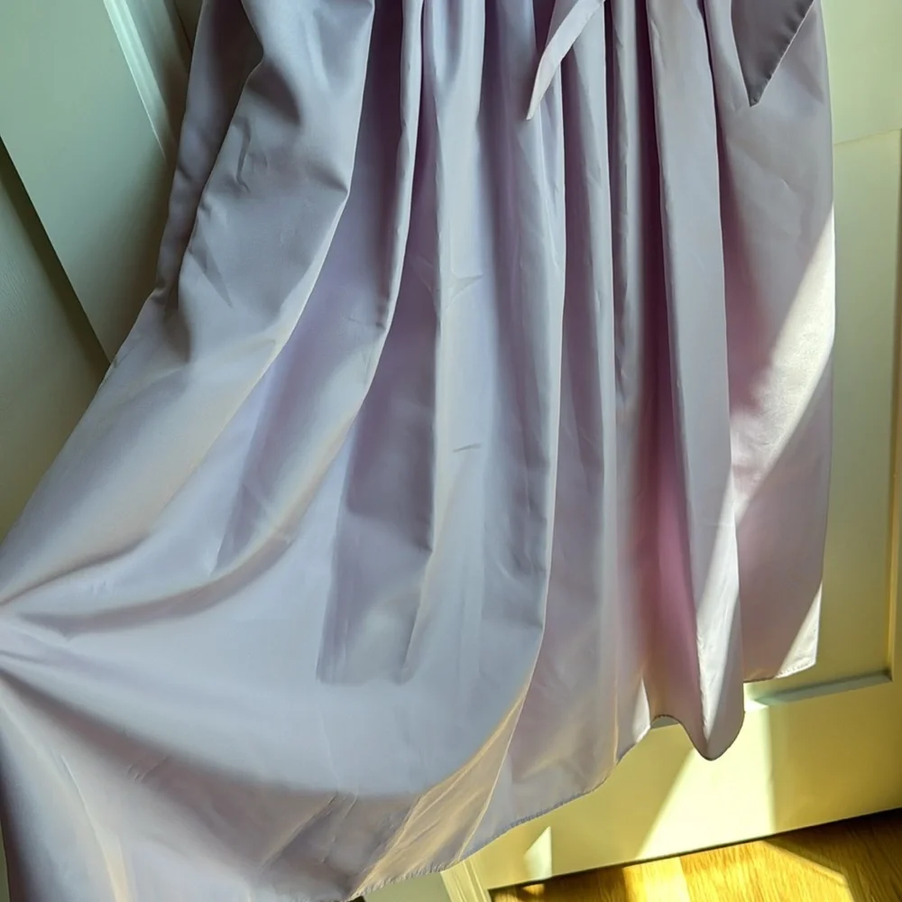 Lilac dress sz3. Vintage T-length dress made of taffeta poly blend.. - Picture 7 of 11